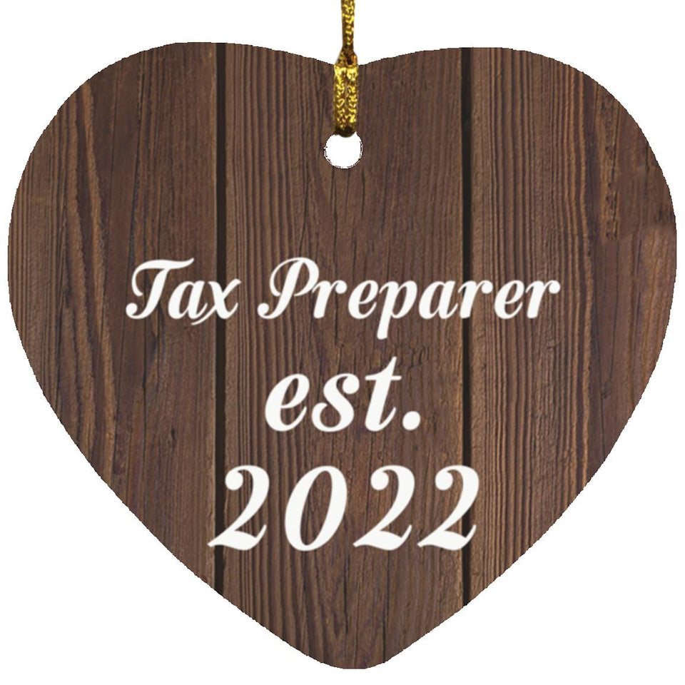 Tax Preparer Established Est. 2022 - Heart Ornament D