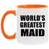World's Greatest Maid - 11oz Accent Mug Orange