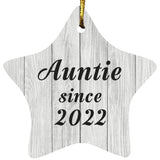 Auntie Since 2022 - Star Ornament F