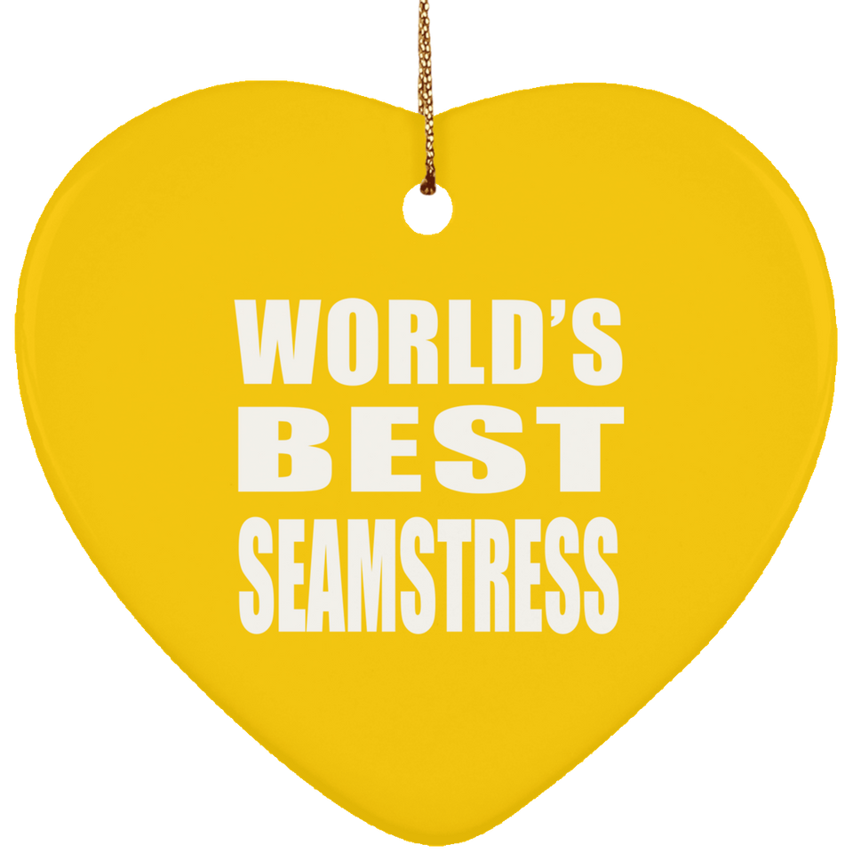 World's Best Seamstress - Heart Ornament