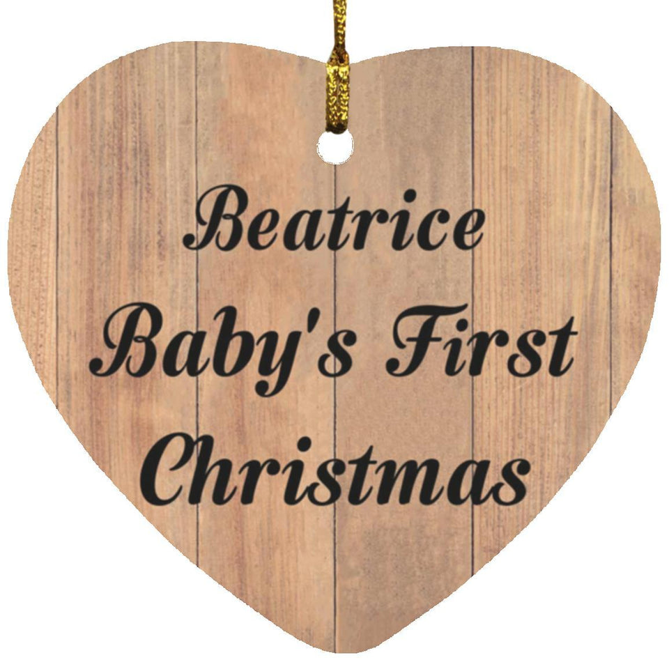 Beatrice Baby's First Christmas - Heart Ornament C
