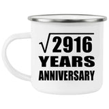 54th Anniversary Square Root of 2916 Years Anniversary - 12oz Camping Mug