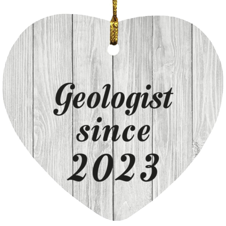Geologist Since 2023 - Heart Ornament F