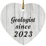 Geologist Since 2023 - Heart Ornament F