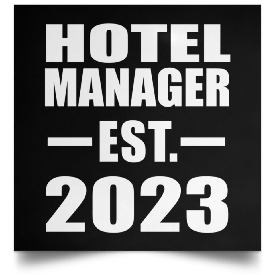Hotel Manager Established EST. 2023 - Poster Square