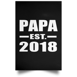 Papa (Grandpa) Established EST. 2018 - Poster Portrait