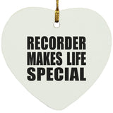 Recorder Makes Life Special - Heart Ornament