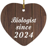Biologist Since 2024 - Heart Ornament D