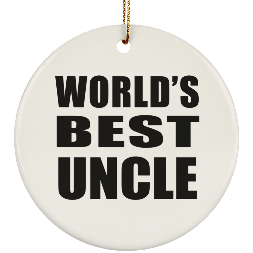 World's Best Uncle - Circle Ornament