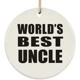 World's Best Uncle - Circle Ornament