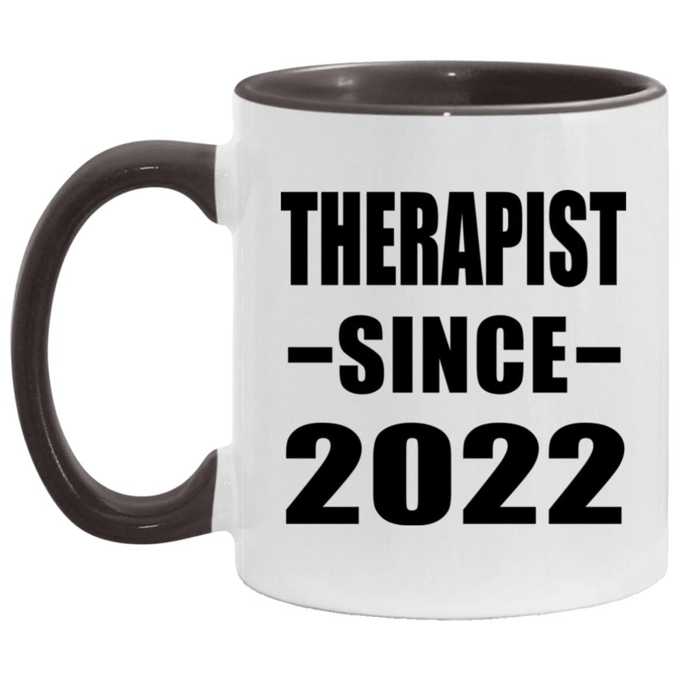 Therapist Since 2022 - 11oz Accent Mug Black