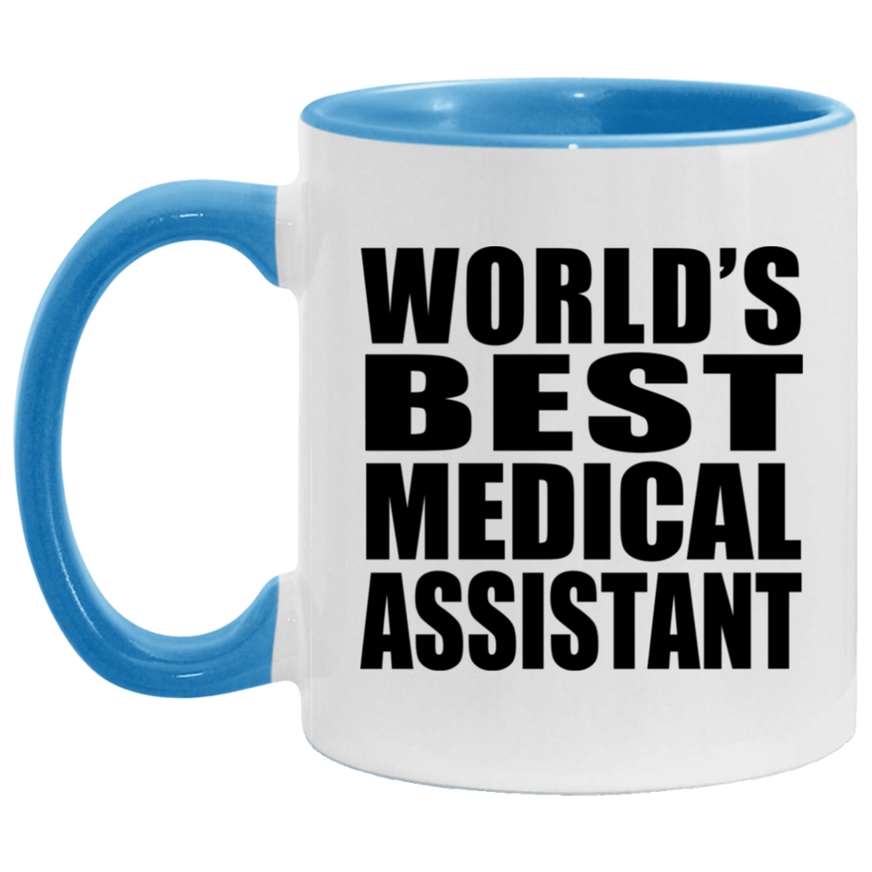 World's Best Medical Assistant - 11oz Accent Mug Blue