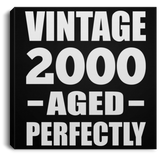 24th Birthday Vintage 2000 Aged Perfectly - Canvas Square