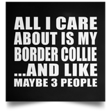 All I Care About Is My Border Collie - Poster Square