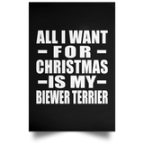 All I Want For Christmas Is My Biewer Terrier - Poster Portrait