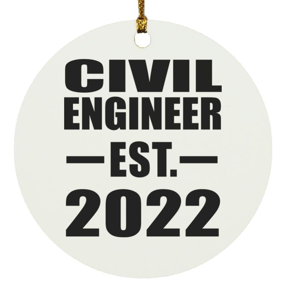 Civil Engineer Established EST. 2022 - Circle Ornament