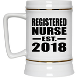 Registered Nurse Established EST. 2018 - Beer Stein