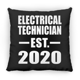 Electrical Technician Established EST. 2020 - Throw Pillow Black