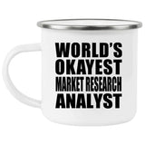World's Okayest Market Research Analyst - 12oz Camping Mug