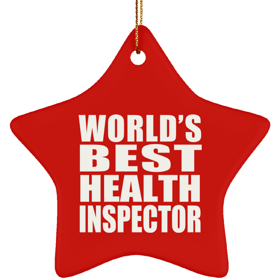 World's Best Health Inspector - Star Ornament