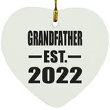 Grandfather Established EST. 2022 - Heart Ornament