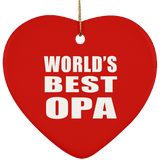 World's Best Opa - Heart Ornament