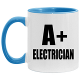 A+ Electrician - 11oz Accent Mug Blue