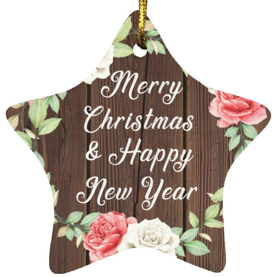 Merry Christmas & Happy New Year - Star Ornament A