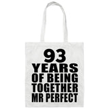93rd Anniversary 93 Years Of Being Mr Perfect - Tote Bag White