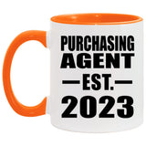 Purchasing Agent Established EST. 2023 - 11oz Accent Mug Orange