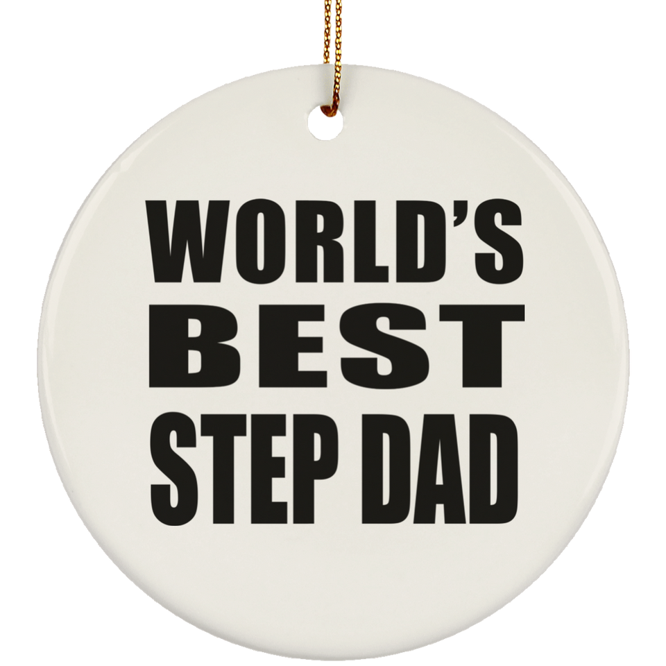 World's Best Step Dad - Circle Ornament