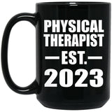 Physical Therapist Established EST. 2023 - 15oz Coffee Mug Black