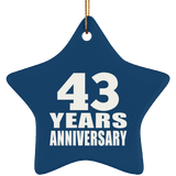43rd Anniversary 43 Years - Star Ornament