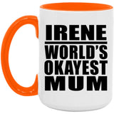 Irene World's Okayest Mum - 15oz Accent Mug Orange