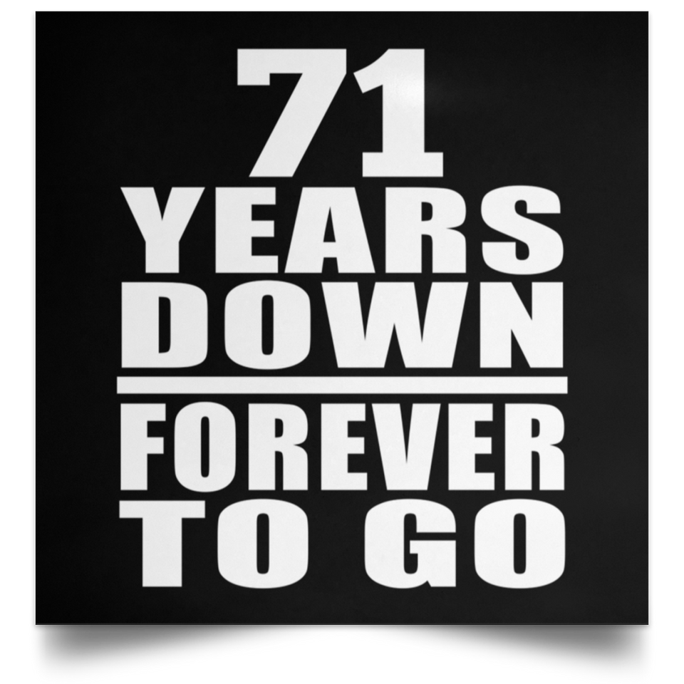 71st Anniversary 71 Years Down Forever to Go - Poster Square