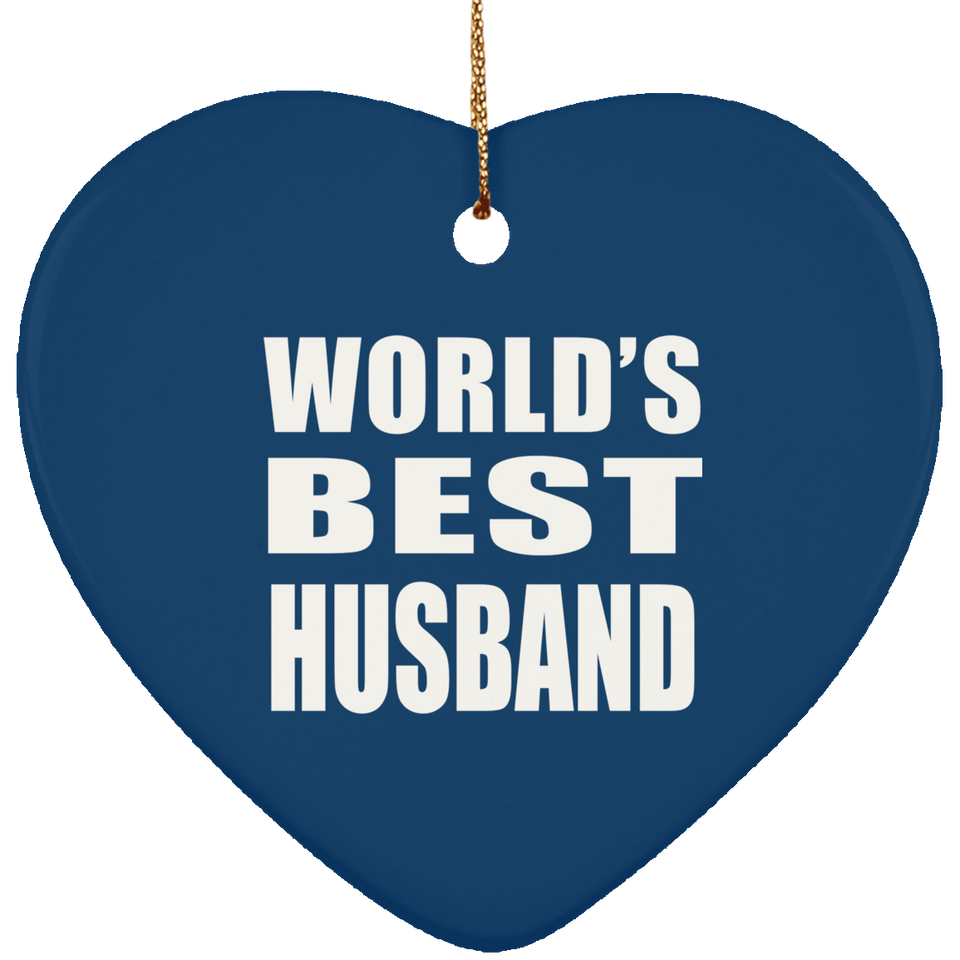 World's Best Husband - Heart Ornament