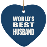 World's Best Husband - Heart Ornament