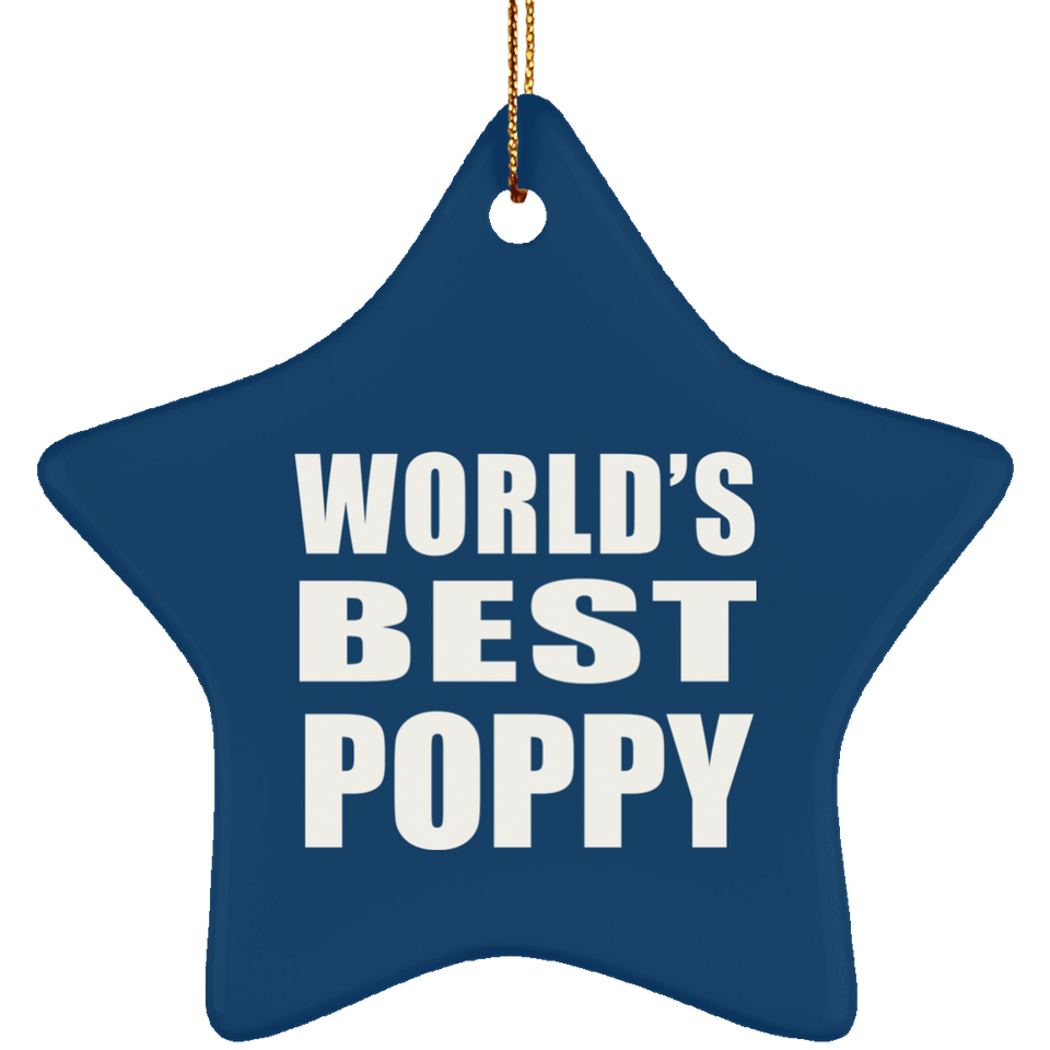 World's Best Poppy - Star Ornament
