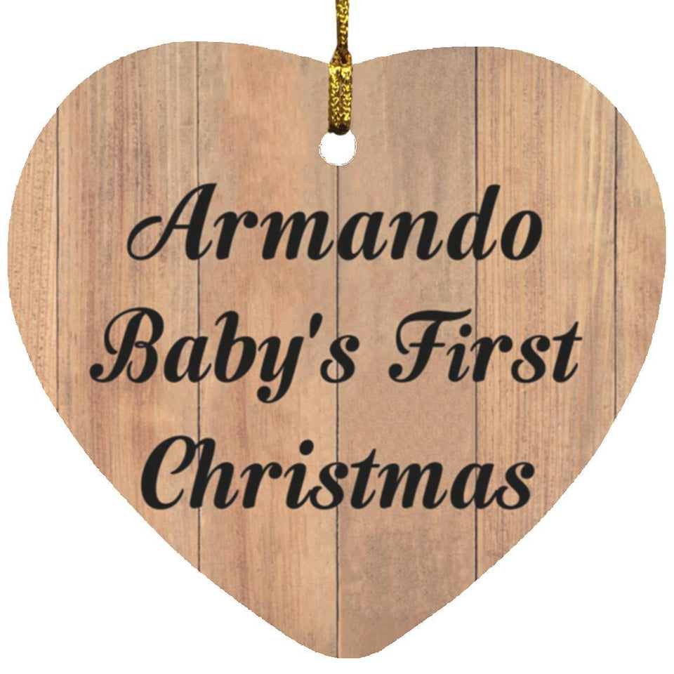 Armando Baby's First Christmas - Heart Ornament C