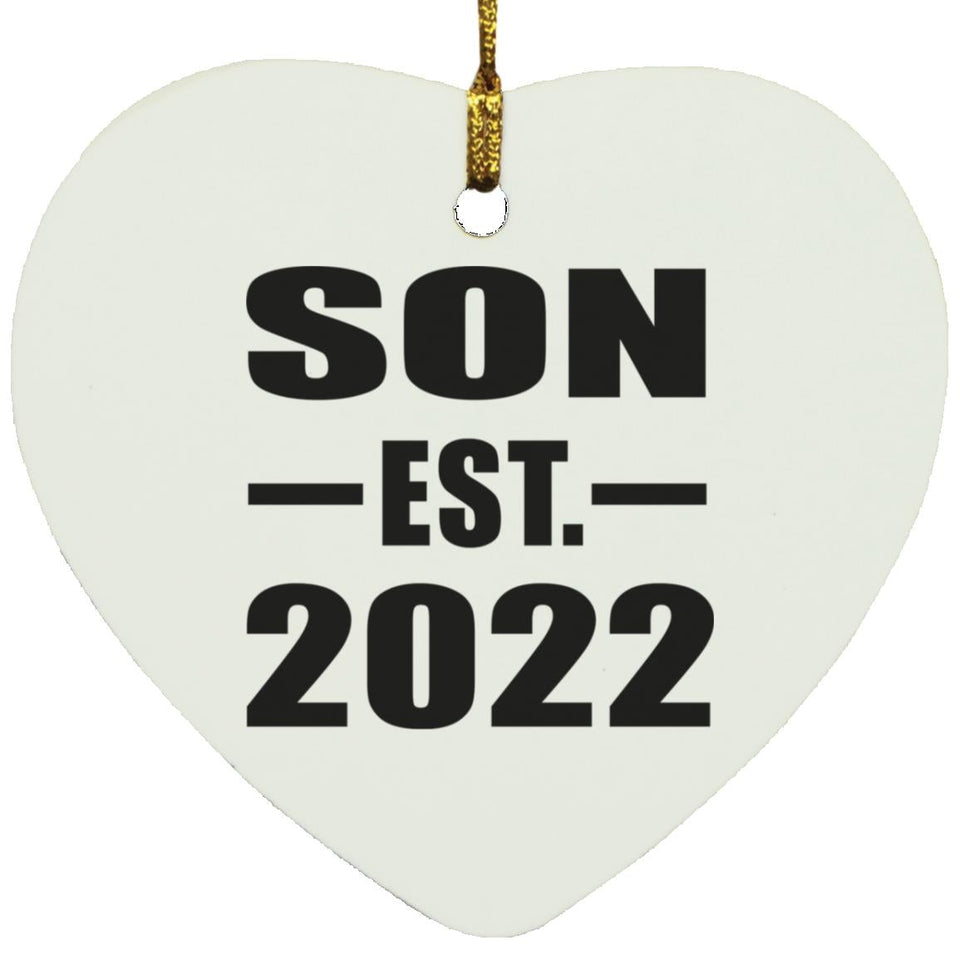 Son Established EST. 2022 - Heart Ornament