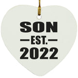 Son Established EST. 2022 - Heart Ornament
