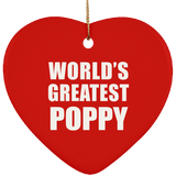 World's Greatest Poppy - Heart Ornament