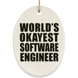 World's Okayest Software Engineer - Oval Ornament
