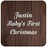 Justin Baby's First Christmas - Drink Coaster D