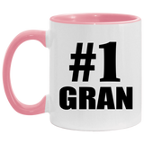 Number One #1 Gran - 11oz Accent Mug Pink