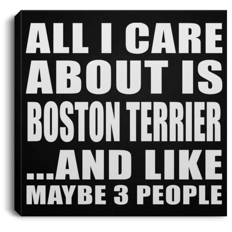 All I Care About Is Boston Terrier - Canvas Square