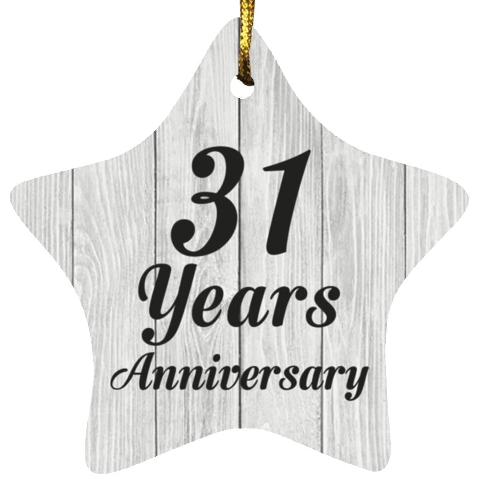 31st Anniversary 31 Years Anniversary - Star Ornament F