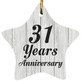 31st Anniversary 31 Years Anniversary - Star Ornament F
