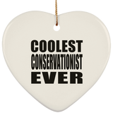 Coolest Conservationist Ever - Heart Ornament