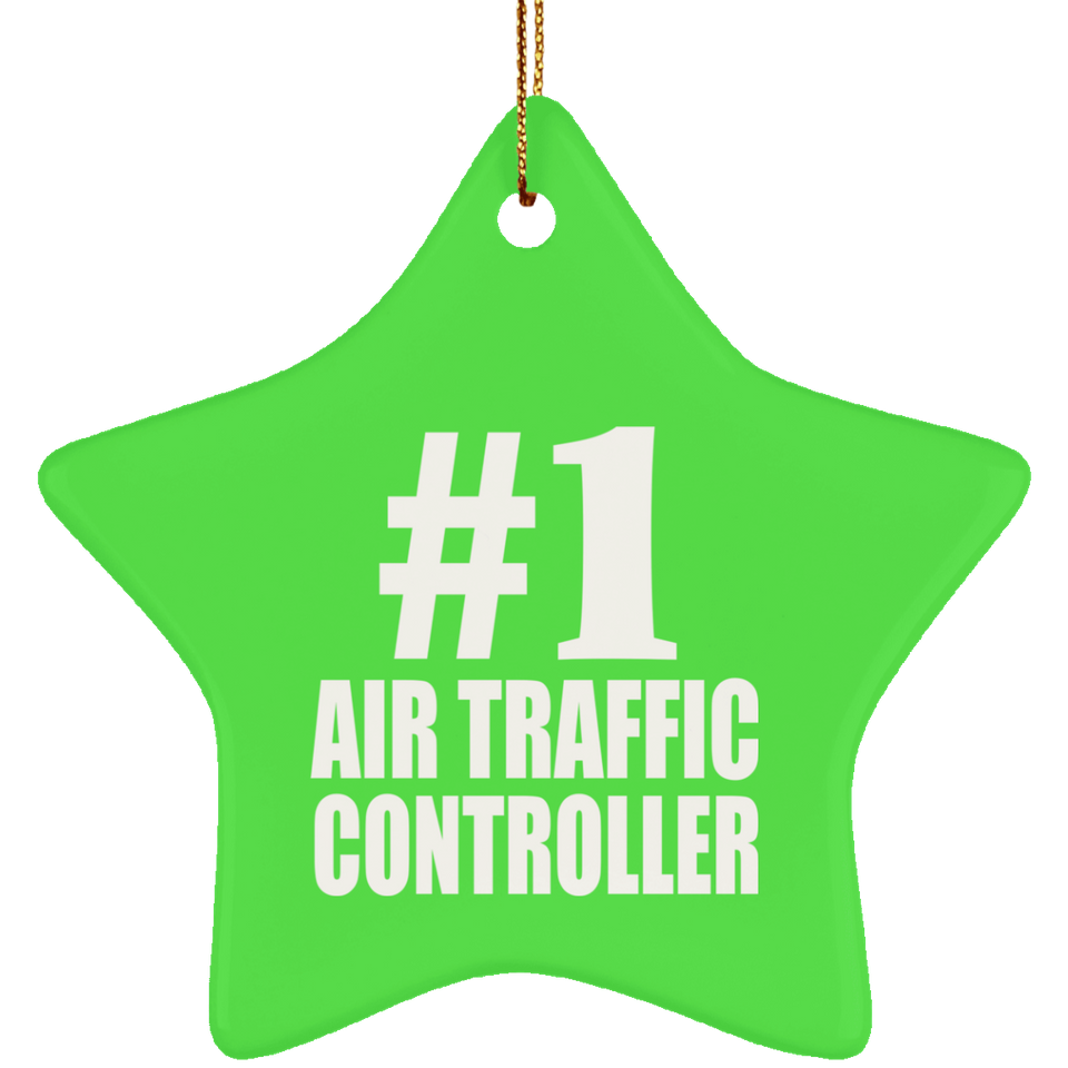 Number One #1 Air Traffic Controller - Star Ornament